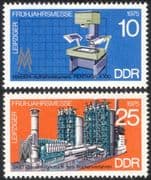 Germany 1975 Leipzig Fair/ Camera/ Cement Works/ Business/ Commerce/ Industry 2v set (n44577)