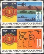 Germany 1976 Armed Forces/ Military/Planes/Tanks/Ships/Army/Navy/Air Force/Soldiers 2v set n43609