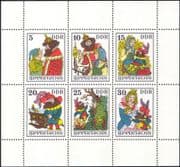 Germany 1976 Brothers Grimm/ Fairy Tales/ Stories/ Cartoons/ Animation 6v sht (n30881f)