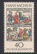 Germany 1976 Hans Sachs / Writing / Poet / Composer / Music / Art / Wine 1v (n35352)