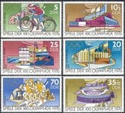 Germany 1976 Olympic Games/ Olympics/ Sports/ Cycling/ Bikes/ Bicycles/ Stadia/ Stadium/ Buildings/ Architecture 6v set (n43560)