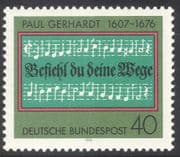 Germany 1976 Paul Gerhardt/ Music/ Composers/ Musical Score/ Hymn/ People/ Song/ Singing 1v (n42983)