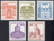 Germany 1977 (1982 additional values) Castles/ Buildings/ Architecture/ Heritage/ History 5v (n28600)