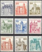 Germany 1977 German Castles/ Buildings/ Architecture/ History/ Heritage 9v set (n28594)