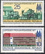 Germany 1977 Leipzig Fair/ Machinery/ Buildings/ Industry/ Commerce 2v set (n43590)
