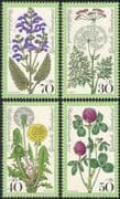 Germany 1977 Relief & Welfare Fund/ Woodland Flowers/ Clover/ Dandelion/ Nature 4v set (n42910)