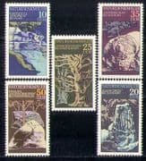 Germany 1977 Trees / Parks / Water / Cliffs / Nature / Rocks / Geology 5v set (n28053)