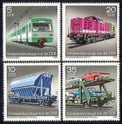 Germany 1979 Trains / Rail / Railway / Transport / Cars / Industry / Motors 4v set (n28816)