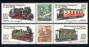 Germany 1980 Trains/ Steam/ Locomotive/ Transport/ Maps/ Railways 4v set (n27890)