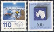 Germany 1981 Antarctic/Polar/Map/Treaty/ Tractor / Scientist 2 x 1v n20370