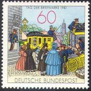 Germany 1981 Stamp Day/ Mail Coach/ Post Van/ Postman/ Transport 1v (n27964)