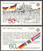 Germany 1982 Europa/ Flags/ EEC/ Treaty of Rome/ Hambach Castle 2v set (n23586)