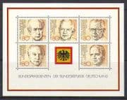 Germany 1982 People / Politics / Presidents 5v m / s (n23600)