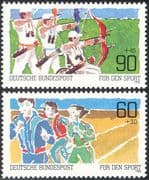Germany 1982 Sports Promotion Fund/ Archery/ Disabled /Wheelchair/ Athletics 2v set (n27516)
