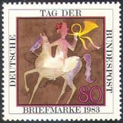 Germany 1983 Stamp Day/ Horse/ Rider/ Posthorn/ Transport/ Art/ Animation 1v (n27680)