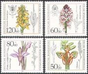 Germany 1984 Orchids/ Flowers/ Plants/ Nature/ Welfare Fund 4v set (n28267)
