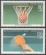 Germany 1985 Basketball/ Table Tennis/ Sport/ Games/ Sports Fund 2v set (n25069)