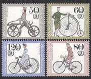 Germany 1985 Bicycles / Bikes / Cycling / Transport / Youth Welfare 4v set (n35571)