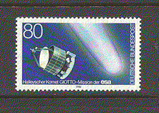 Germany 1986 Halley's Comet / Giotto / Space 1v (n19718)