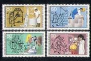 Germany 1986 Trades/ Baker/ Bricklayer/ Optician/ Business/ Welfare 4v set (n27498)