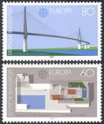 Germany 1987 Europa/ Architecture/ Bridge/ Transport/ Engineering/ Pavilion 2v set (n27495)