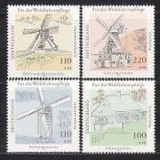 Germany 1987 Windmills / Mills / Buildings 4v set (n27860)