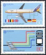 Germany 1988 Europa/ Aviation/ Plane/ Aircraft/ Transport/ Communication 2v set (n27673)