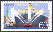 Germany 1989 Hamburg 800th Anniversary/ Ships/ Boats/ Harbour/ Nautical/ Sailing/ Transport 1v (n27672)