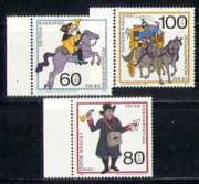 Germany 1989 Horses / Coach / Postal Transport 3v (n27936)