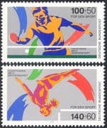 Germany 1989 Sports Fund/ Table Tennis/ Gymnastics/ Games/ Animation 2v set (n27518)