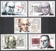 Germany 1989 Writers / Music / Choir / Books / Literature / Politics / People 5v set n40754
