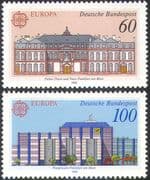 Germany 1990 Europa/ Post Office Buildings/ Architecture/ Animation 2v set (n28088)