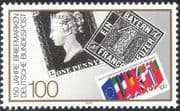 Germany 1990 Stamp Day/ Penny Black/ Stamp-on-Stamp/ StampEx/ S-on-S 1v (n44485)