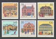 Germany 1991 Bikes / Horses / Buildings / Dogs 6v set n21379