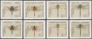 Germany 1991 Dragonflies/ Insects/ Nature/ Conservation/ Dragonfly 8v set (n43655)