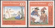 Germany 1991 Folk Tales/ Legends/ Myths/ Fairy Stories/ Violinist/ Music/ Dragonfly/ Insects 2v set (n27540)