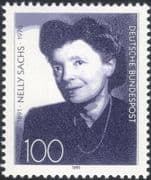 Germany 1991 Nelly Sachs/ Writers/ Authors/ Books/ Writing/ Literature/ People 1v (n45373)