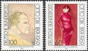 Germany 1991 Otto Dix/ Artist/ Painters/ Art/ Paintings/ Portraits/ People 2v set (n44953)