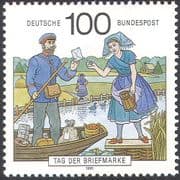 Germany 1991 Stamp Day/ Postman/ Boat/ Mail/ Post/ Postal Transport 1v (n27541)