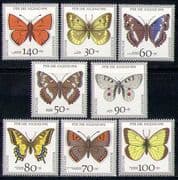Germany 1991 Welfare Fund/ Butterflies/ Insects/ Nature 8v set (n27872)