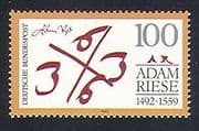Germany 1992 Adam Riese / Mathematician / Mathematics / Algebra / People 1v (n33411)