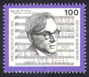 Germany 1992 Hugo Distler/ Music/ Composers/ Musical Score/ People 1v (n31570)