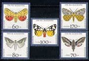 Germany 1992 Moths / Insects / Nature / Welfare 5v set n27873