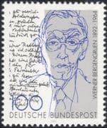 Germany 1992 W Bergengruen/ Writers/ Authors/ Books/ Writing/ Literature 1v (n45423)