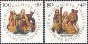 Germany 1993 Christmas/ Greetings/ Nativity/ Magi/ Kings/ Carving/ Art 2v set (g10112)