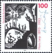 Germany 1993 Hans Leip/ Writer/ Artist/ Author/ Writers/ Books/ Literature 1v (n46892)