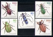 Germany 1993 Welfare Fund/ Beetles/ Insects/ Nature/ Wildlife/ Conservation 5v set (n27871)