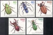 Germany 1993 Welfare Fund/ Endangered Beetles/ Insects/ Nature / Conservation 5v set (n42098)