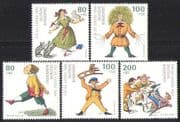 Germany 1994 Heinrich Hoffmann/ Books/ Writers/ Cartoons/ Cats/ Animation 5v set (n28298)