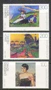 Germany 1994 Modern Art / Paintings / People 3v set n21883